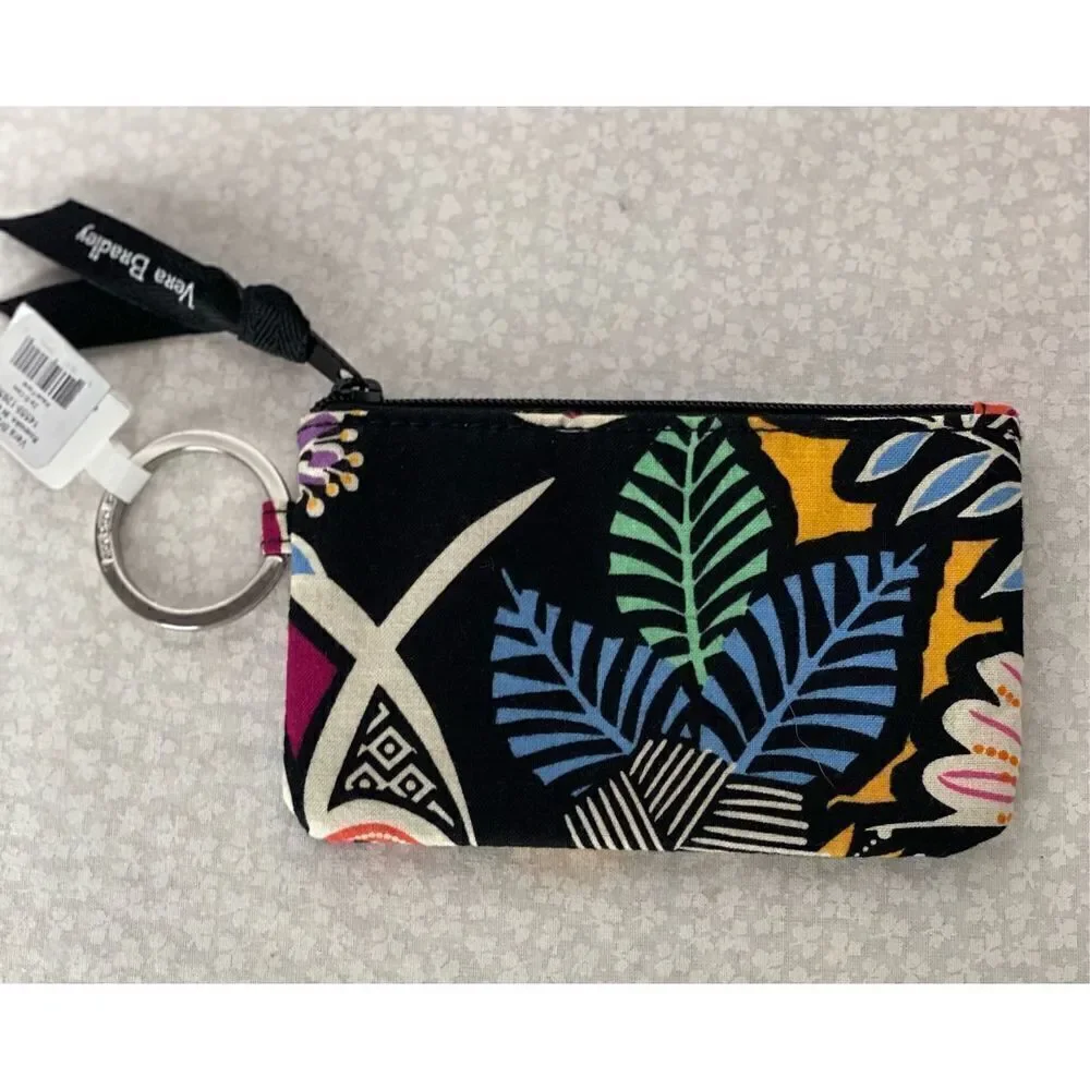 VERA BRADLEY ZIPPER TOP ID CASE - KAUAI FLORAL